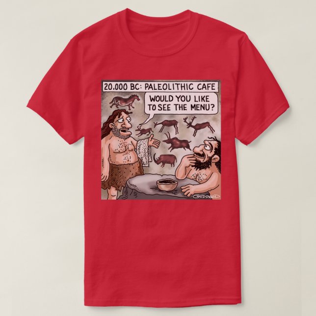 Paleolitisk kafé t shirt (Design framsida)