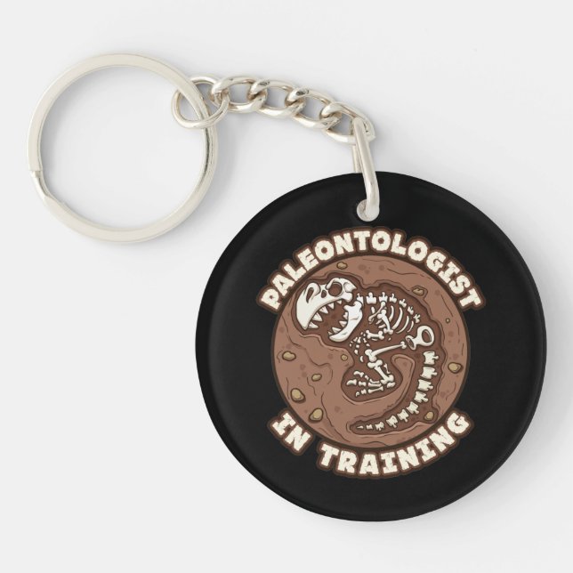 Paleontolog vid utbildning av dinosaur Fossil (Framsidan)