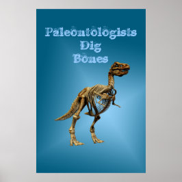 Paleontologer Gräver Bones Poster
