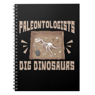 Paleontologer Gräver Dinosaurs Anteckningsbok