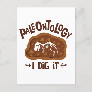 Paleontologi Jag Gräver den paleontolog Dinosaur B Vykort