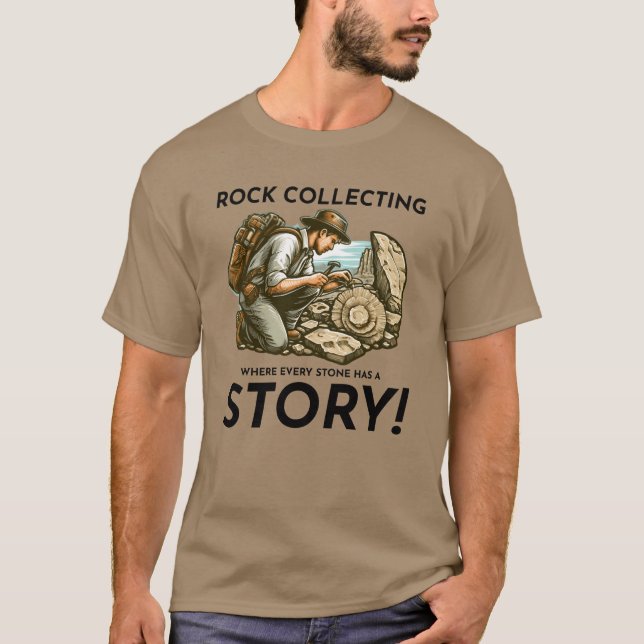 Paleontologist Ancient Fossils Rock Collecting boy T Shirt (Framsida)