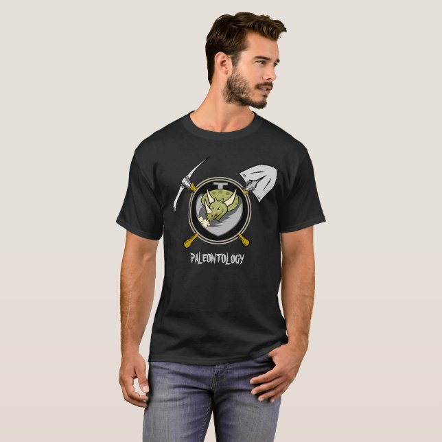 Paleontology Triceratops T Shirt (Hel framsida)