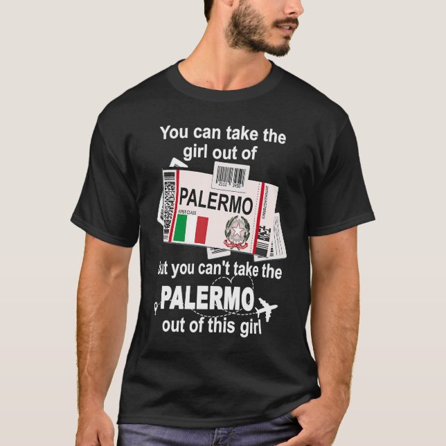 Palermo Boarding Pass  Palermo Girl  Palermo T Shirt (Framsida)