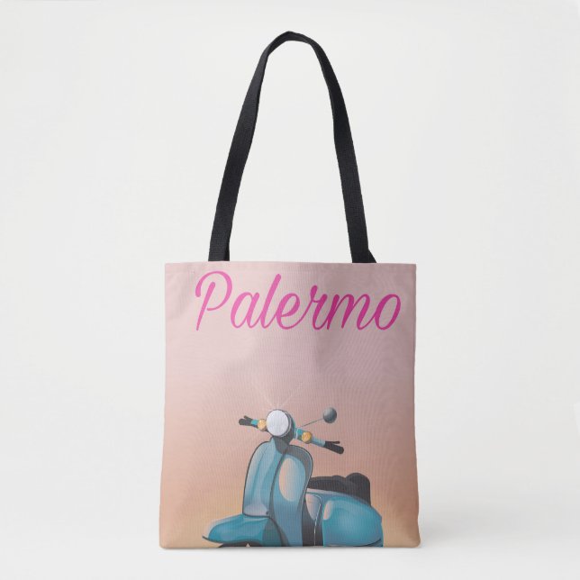 Palermo Italien Scooter affisch Tygkasse (Framsida)