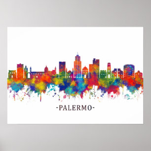 Palermo Italien Skyline Poster