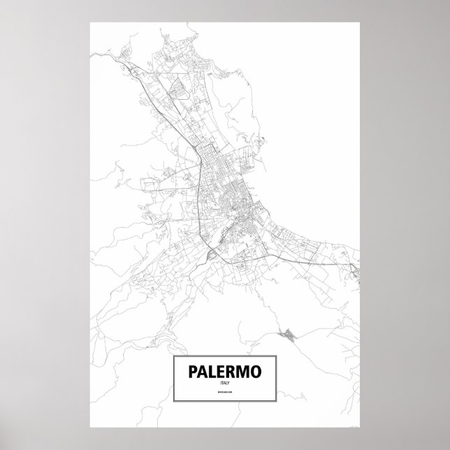 Palermo, Italien (svart på vitt) Poster (Framsidan)