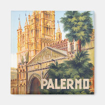 Palermo Italien vintage resor magnet