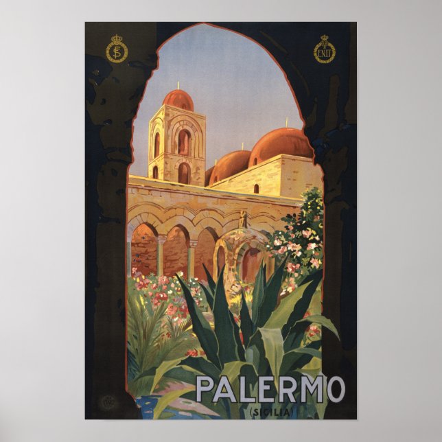 Palermo Italien Vintage Resor Posters (Framsidan)