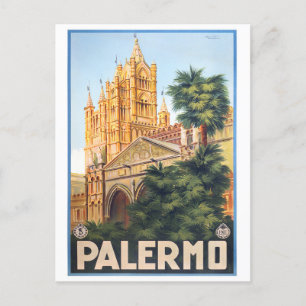 Palermo Italien vintage resor Vykort