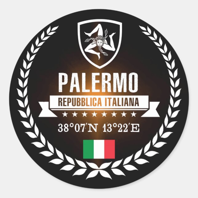 Palermo Runt Klistermärke (Framsida)