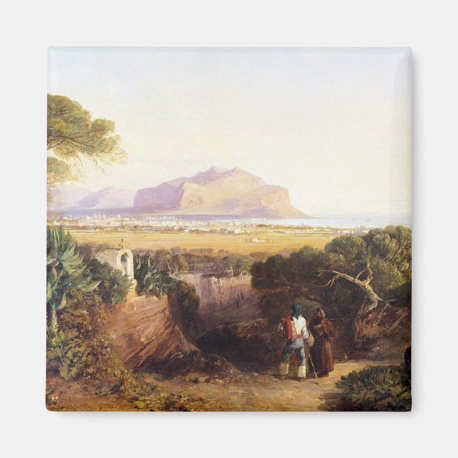 Palermo, Sicilien, 1847 (olja på arbetsyta) Magnet (Framsidan)