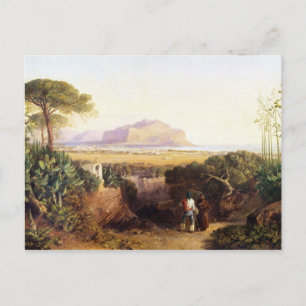 Palermo, Sicilien, 1847 (olja på arbetsyta) Vykort