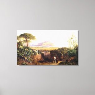 Palermo Sicily, 1847 (olja på kanfas) Canvastryck