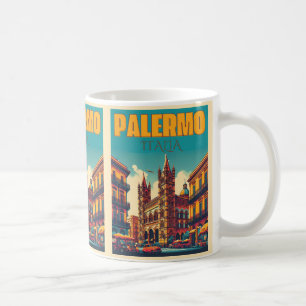 Palermo sicily italian vintage souvenir-gåvor kaffemugg