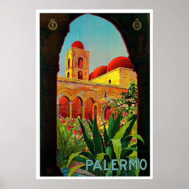 Palermo Sicily Italien Travel Art Poster (Framsidan)