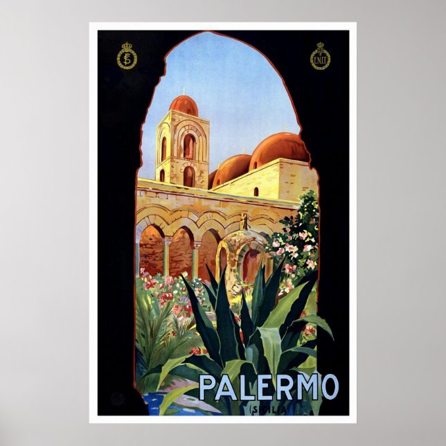 "Palermo" Vintage resor Poster (Framsidan)