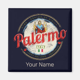 Palermos huvudstad Siciliens Italien Vintage Souve Magnet