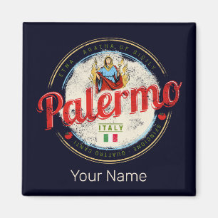 Palermos huvudstad Siciliens Italien Vintage Souve Magnet