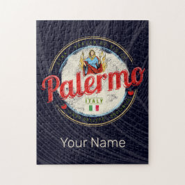 Palermos huvudstad Siciliens Italien Vintage Souve Pussel