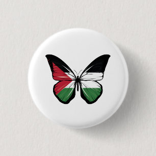 Palestina Butterfly Flagga Knapp