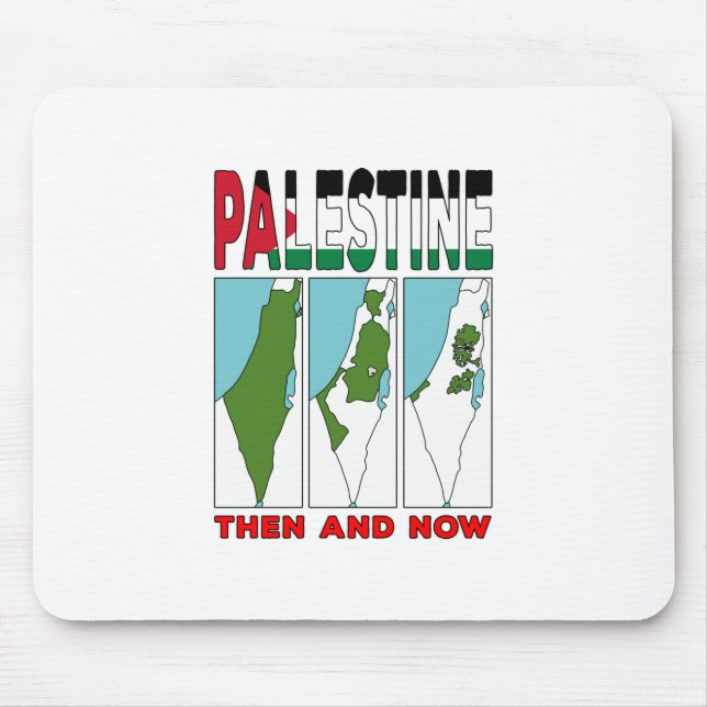 Palestina då och nu musmatta (Framsidan)