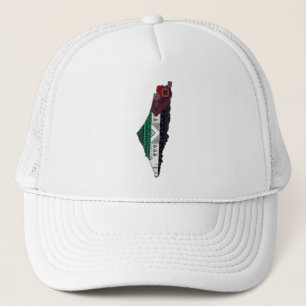 Palestina Embroidery tatreez Mönster flagga karta  Keps