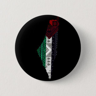 Palestina Embroidery tatreez Mönster flagga karta  Knapp