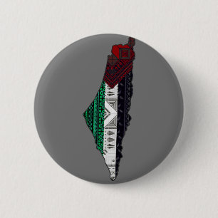 Palestina Embroidery tatreez Mönster flagga karta  Knapp