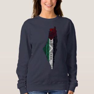 Palestina Embroidery tatreez Mönster flagga karta  T Shirt