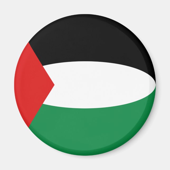 Palestina Fisheye Flagga Magnet (Framsidan)