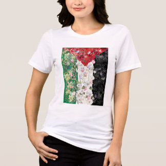 Palestina Flagga Blommig Dam T Shirt