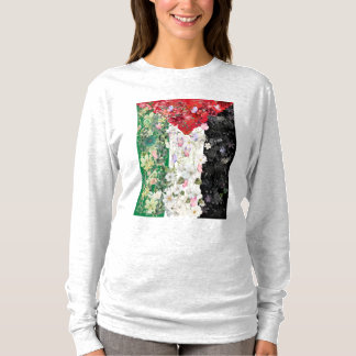 Palestina Flagga Blommig Dam T Shirt