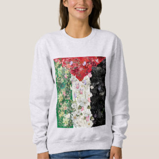 Palestina Flagga Blommig Dam Tröja