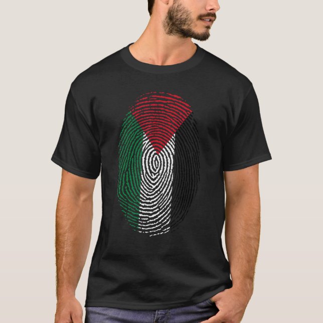 Palestina Flagga Dna Fingerprint Manar Women Kids T Shirt (Framsida)