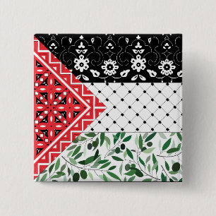 Palestina Flagga Falastini Artwork Kuffiyeh Olife Knapp