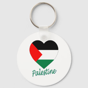 Palestina Flagga Heart Nyckelring