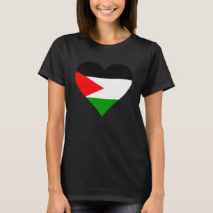 Palestina, Flagga Heart Palestina-gåvor Kärlek Pal T Shirt