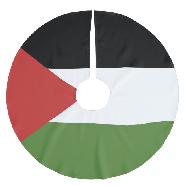 Palestina-flagga Julgransmatta Borstad Polyester (Framsidan)