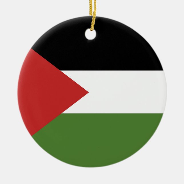 Palestina-flagga Julgransprydnad Keramik (Framsidan)