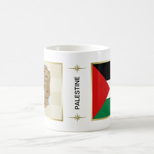 Palestina flagga + Kartamugg Kaffemugg (Center)