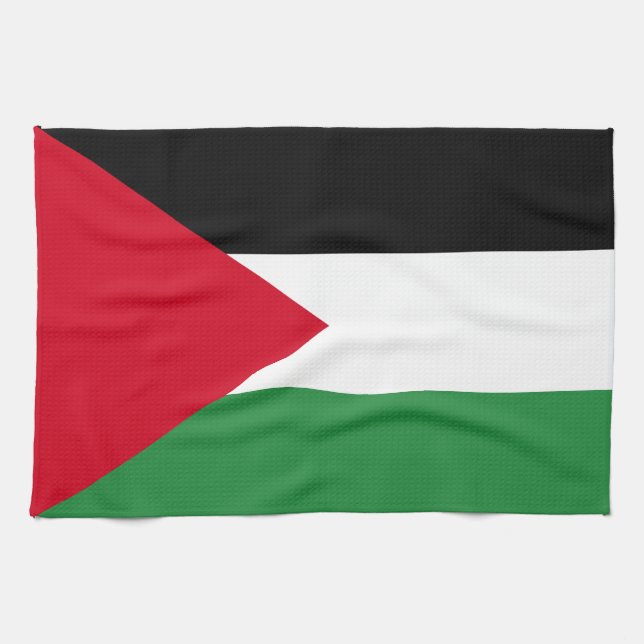 Palestina flagga kökshandduk (Horisontell)