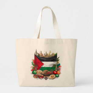 Palestina-Flagga med traditionell matgiftstrumpa Jumbo Tygkasse