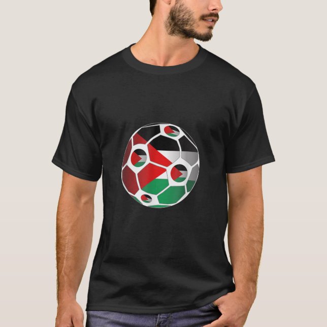 Palestina Flagga Oceanen Ball Manar Women Team Flä T Shirt (Framsida)