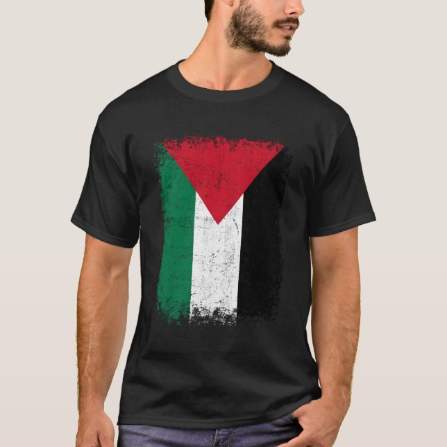 Palestina, Flagga Palestina, Kärlek Palestina T Shirt (Framsida)