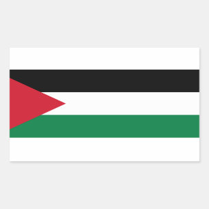 Palestina flagga rektangulärt klistermärke