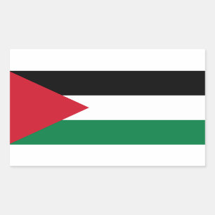 Palestina Flagga Sticker Rektangulärt Klistermärke