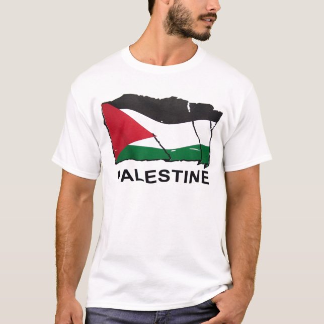Palestina flagga t-shirt (Framsida)