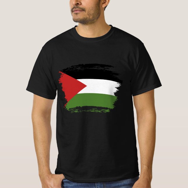 Palestina-flagga T Shirt (Framsida)