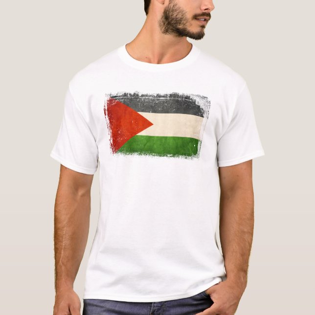 Palestina flagga t shirt (Framsida)